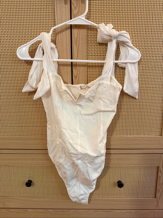 Intimately By Free People Tops - Tie-Shoulder Cream Bodysuit